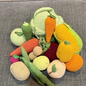 Handmade Crochet Vegetable Set - Multicolor